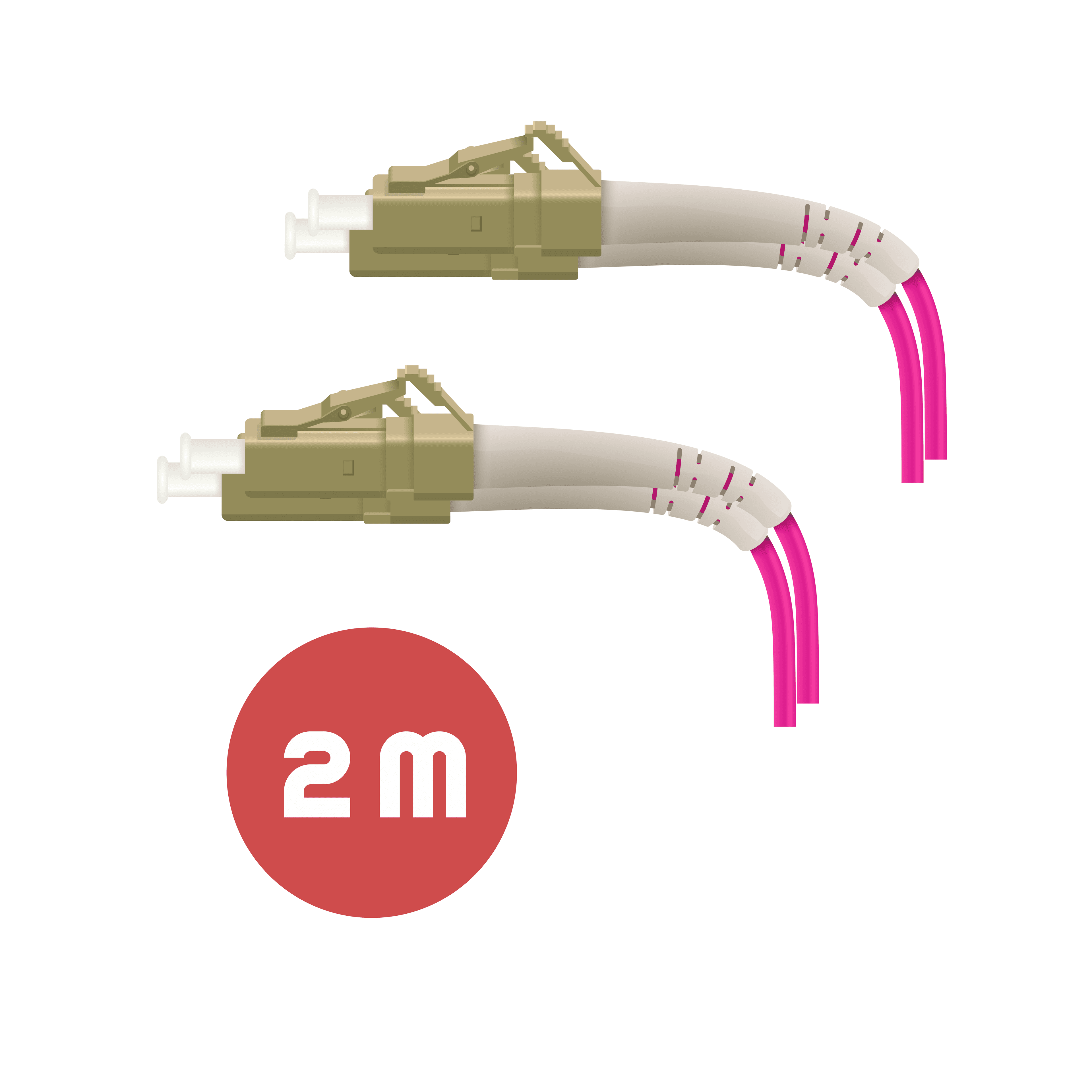 Патч-корд LC(PC) - LC(PC) DX MM OM4 3мм LSZH - 2м