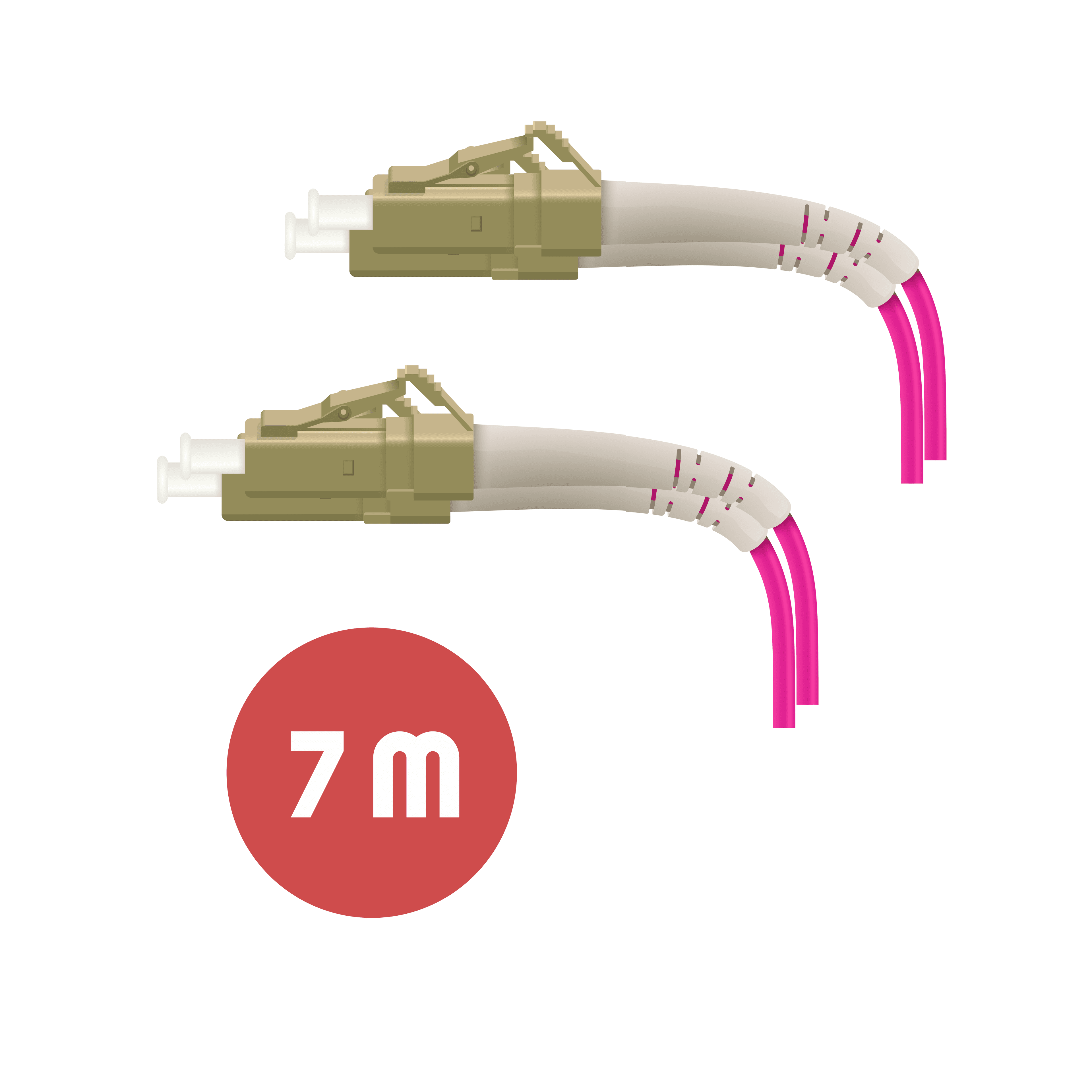 Патч-корд LC(PC) - LC(PC) DX MM OM4 3мм LSZH - 7м