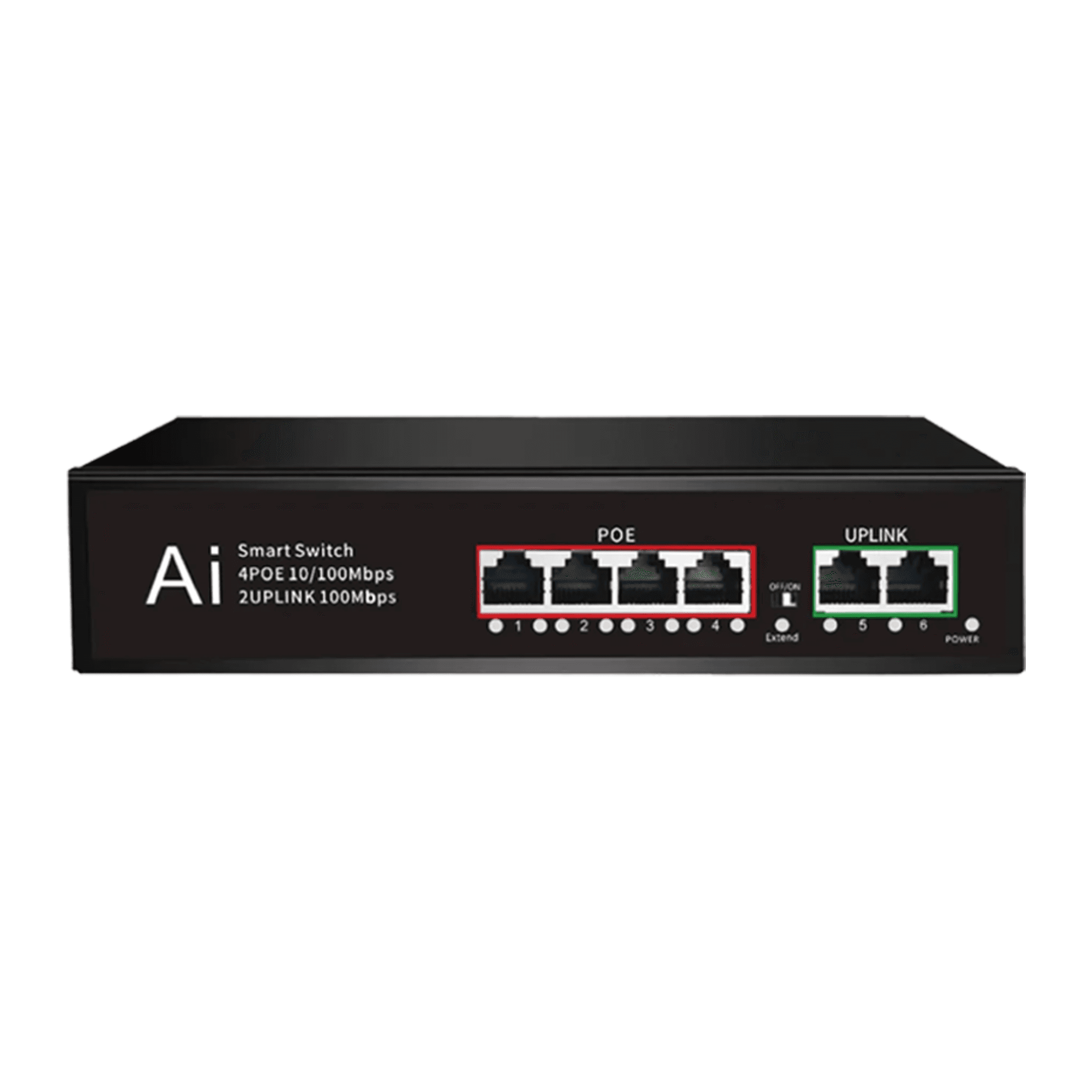Коммутатор неуправляемый POE FT-S114FP-2F 4*10/100M RJ45 POE, 2*10/100M RJ45, корпус металл