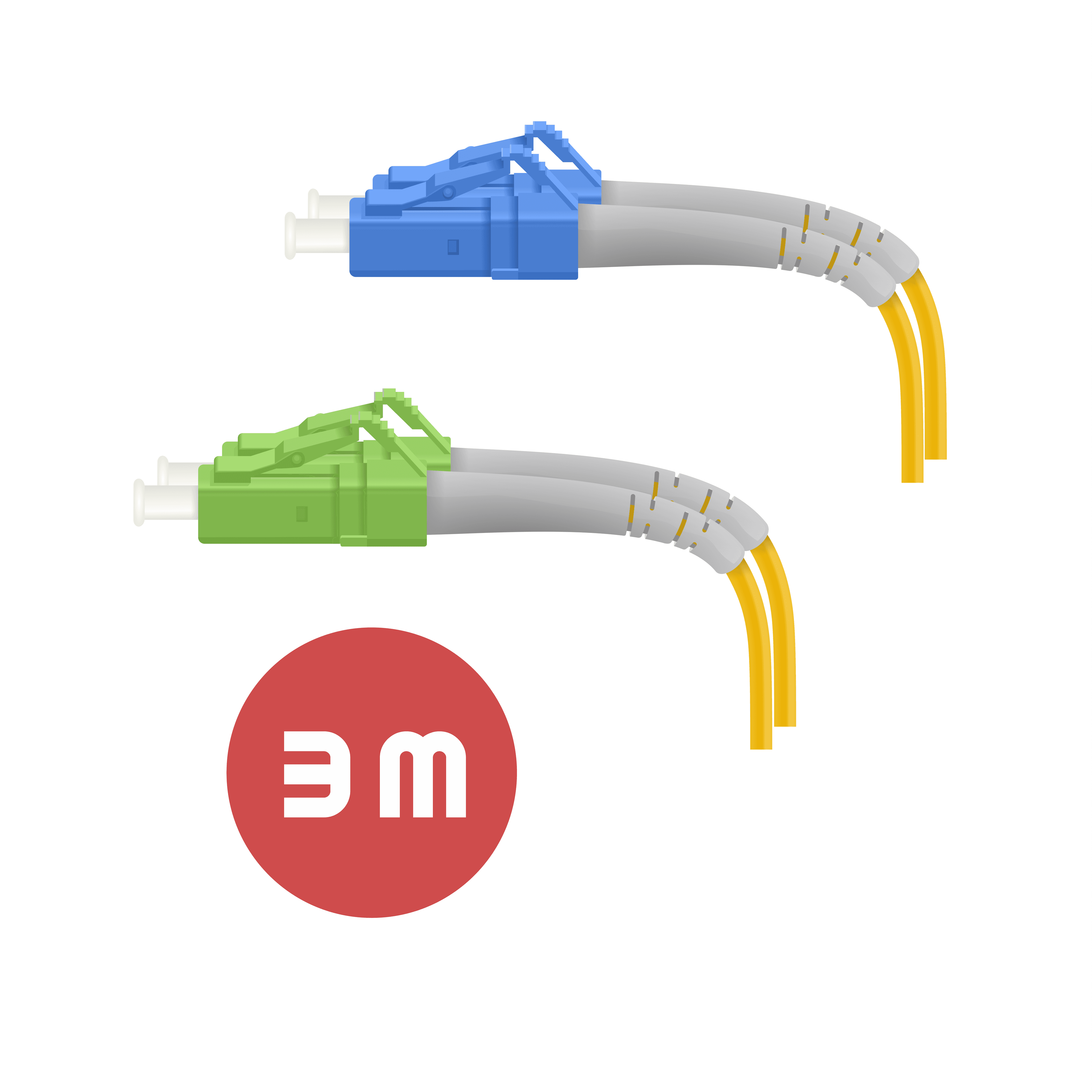 Патч-корд LC(APC) - LC(UPC) DX SM G.652D 3мм LSZH - 3м