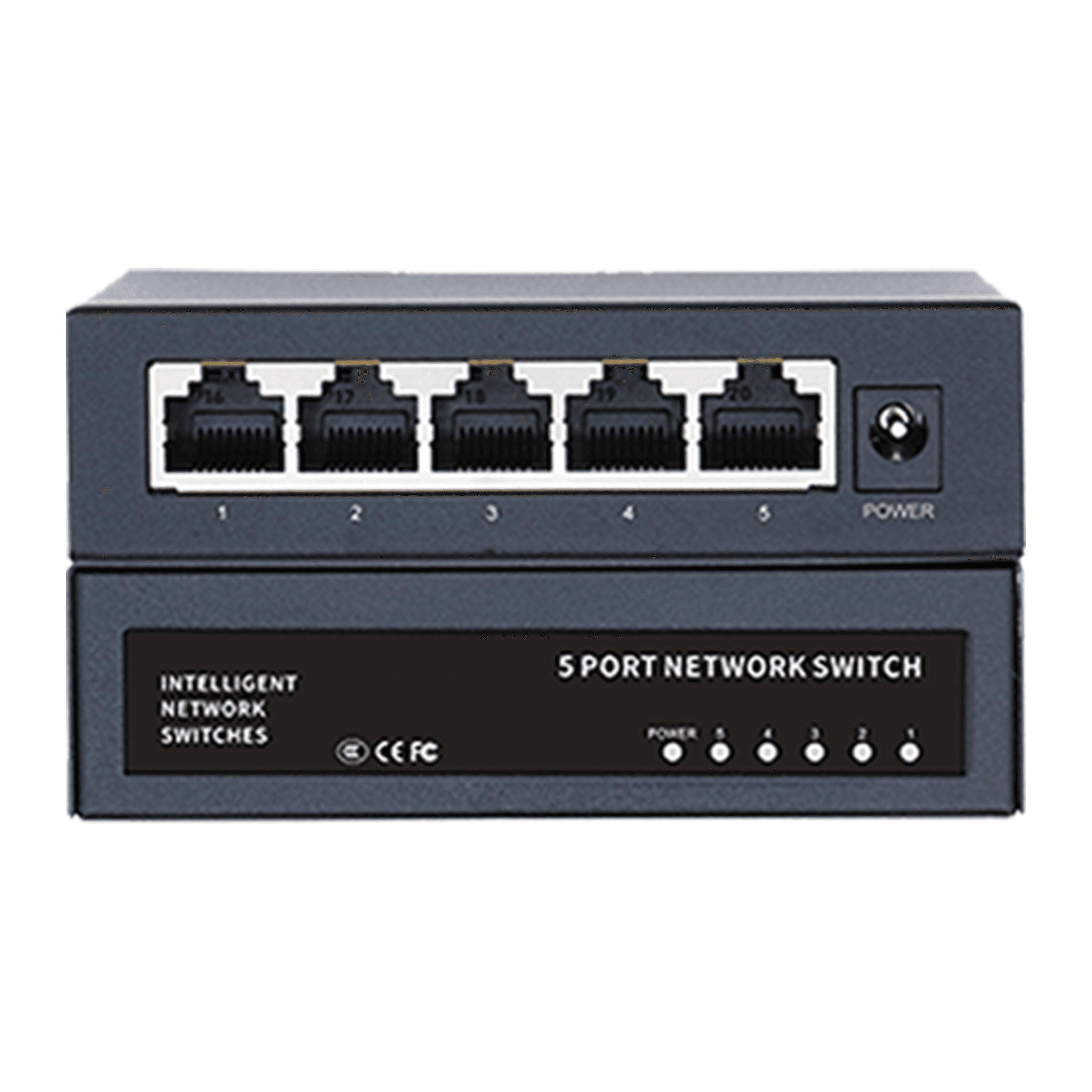 Коммутатор неуправляемый POE FT-S114FP-1F 4*10/100M RJ45 POE,1*10/100M RJ45 корпус металл
