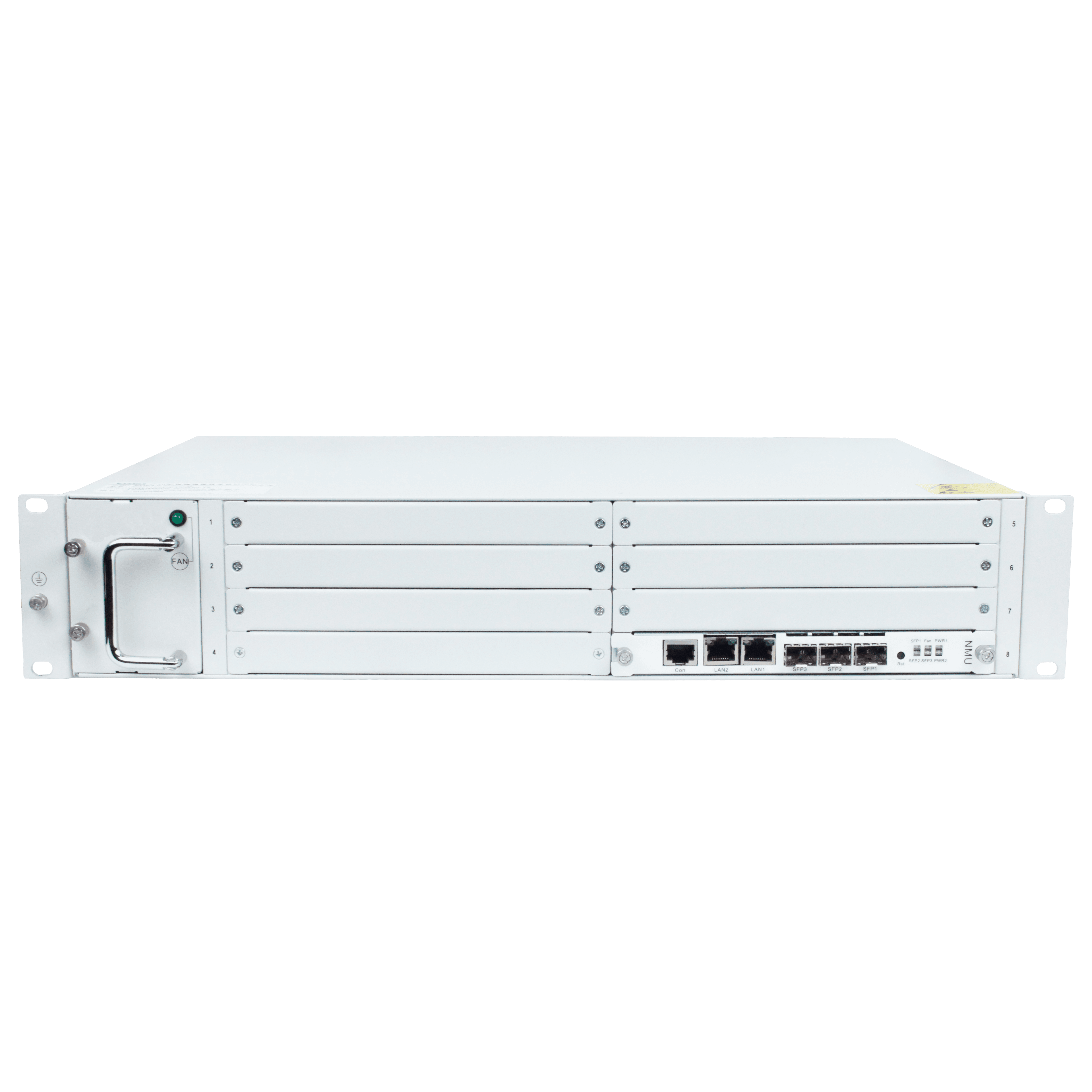 FT-MCH82 Шасси для системы спектрального уплотнения, 8 слотов, 2U, 2БП AC+DC