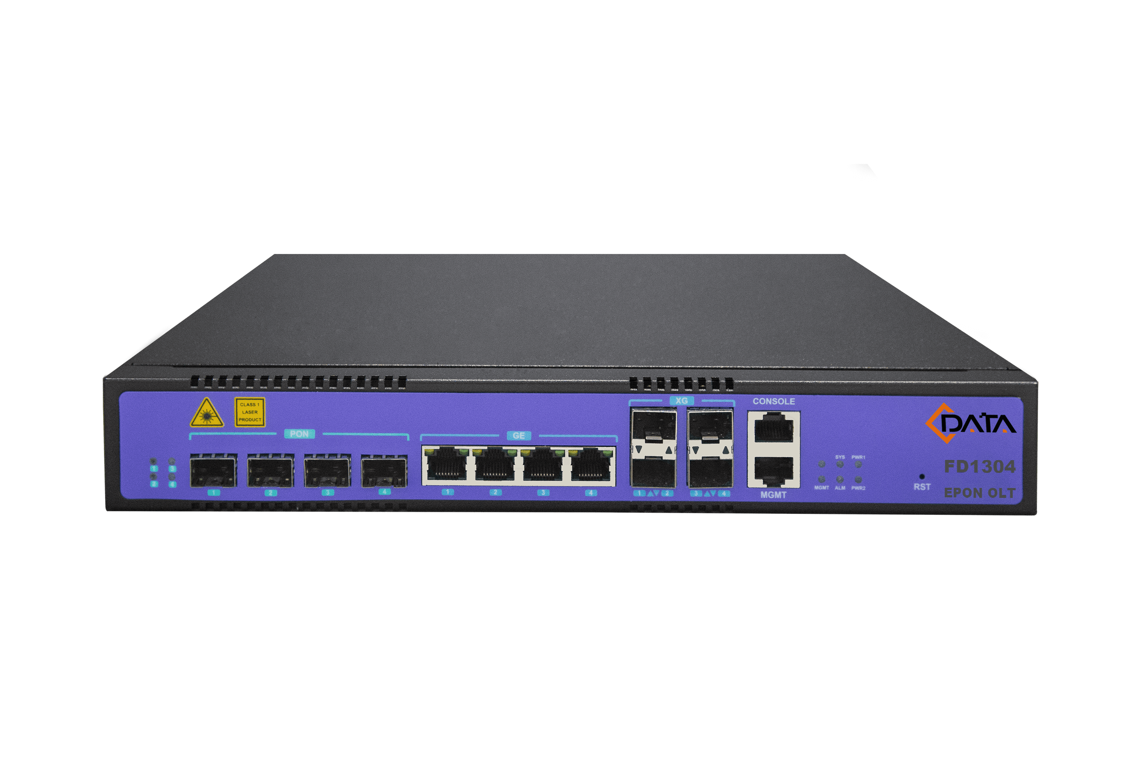 Оптический линейный терминал C-Data EPON FD1304S-B1 (4 портовый ОЛТ + 4*GE RJ45+4*10GE SFP+ 2 БП АC), web 3.0