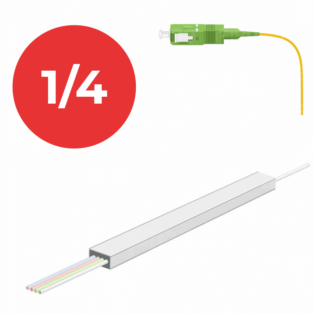 Оптический cплиттер PLC 1×4, SC/APC 1.5m, Ø 0.9mm