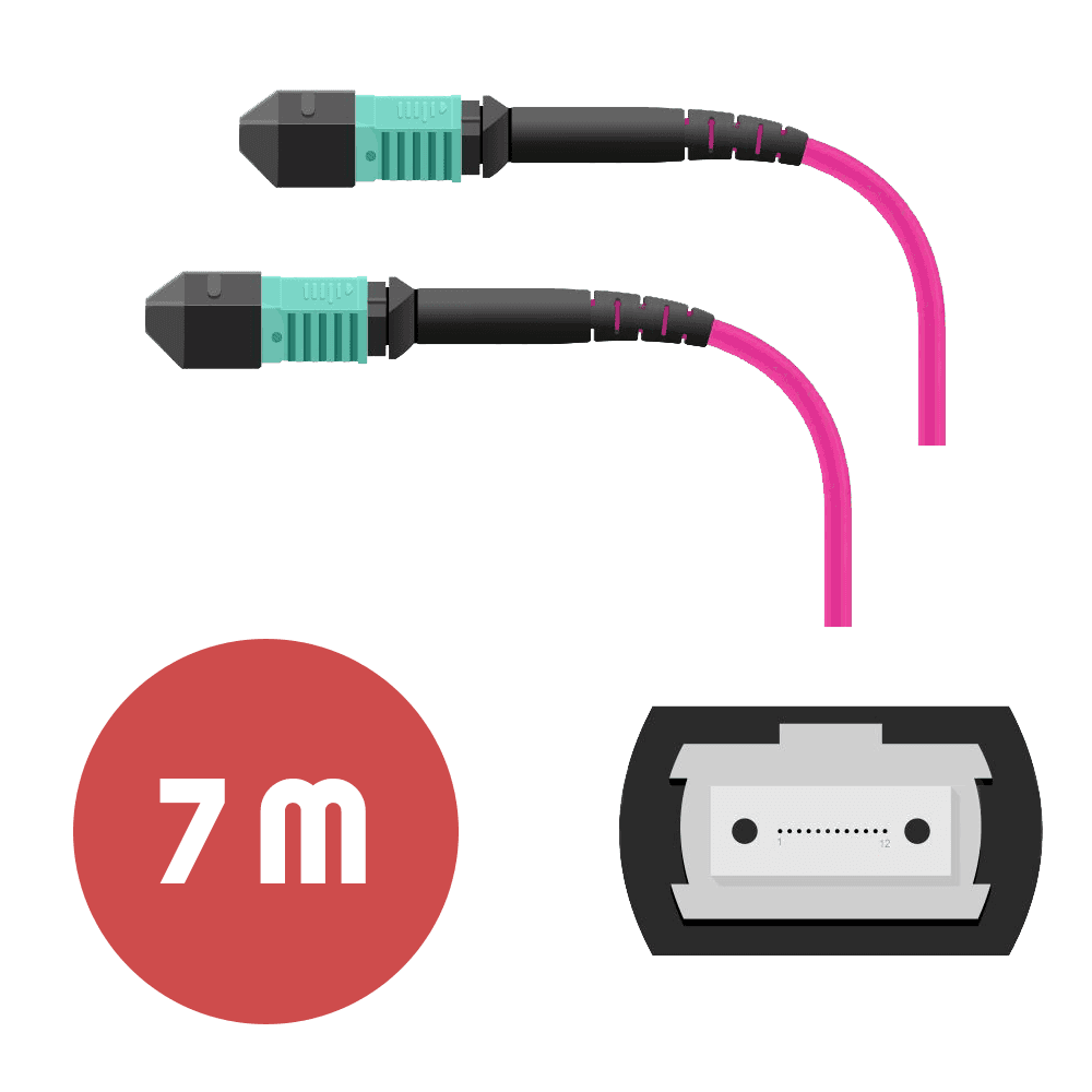 Патч-корд MPO/UPC FF 12F MM OM4 LSZH - 7м