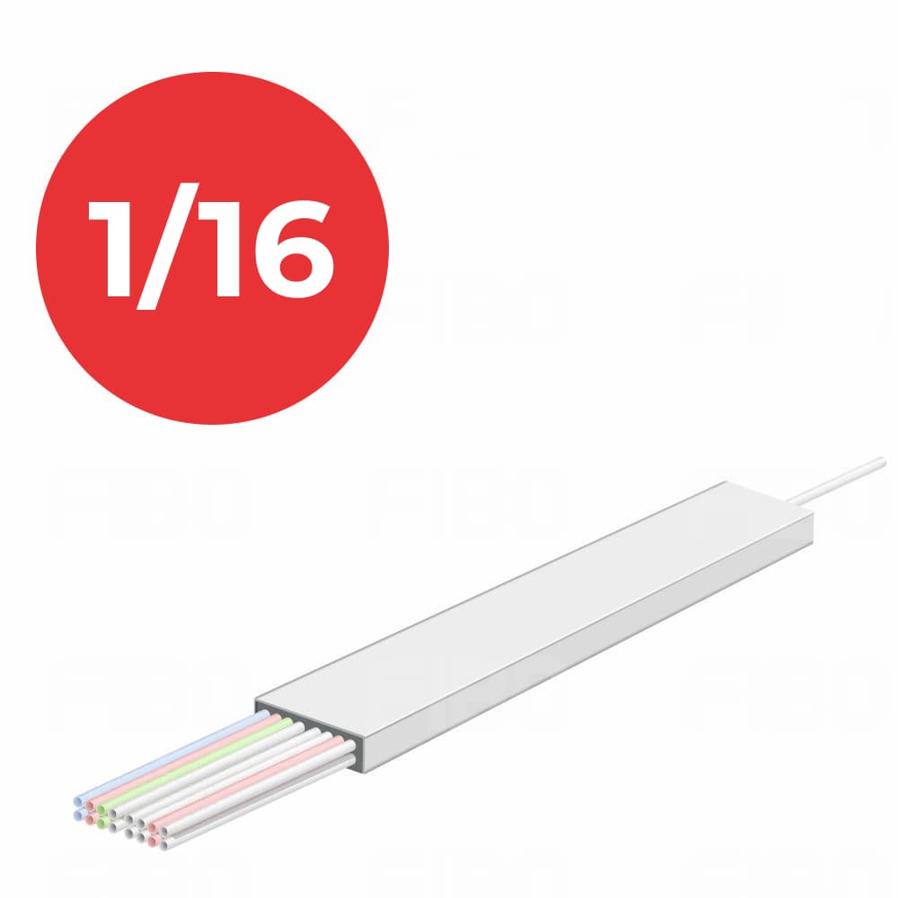 Оптический cплиттер PLC 1x16 неоконцованный, 1m, Ø 0.9mm