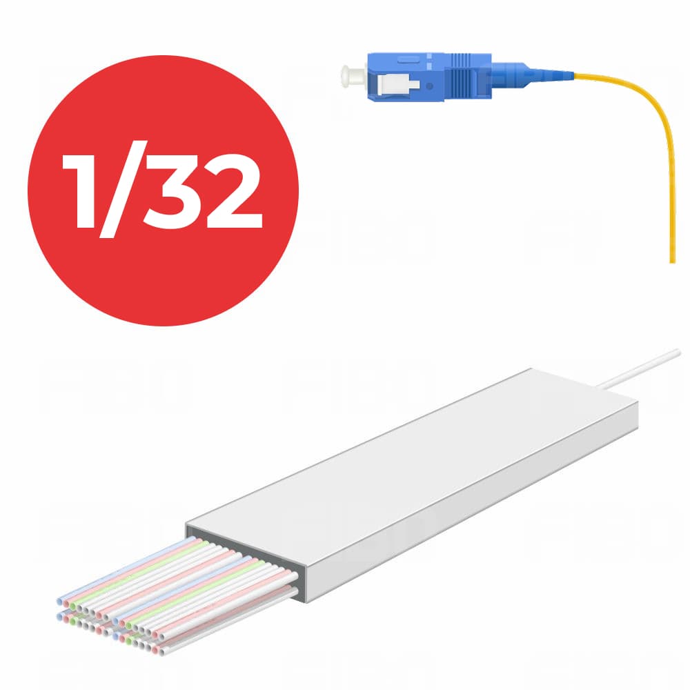 Оптический cплиттер PLC 1×32, SC/UPC 1.5m, Ø 0.9mm