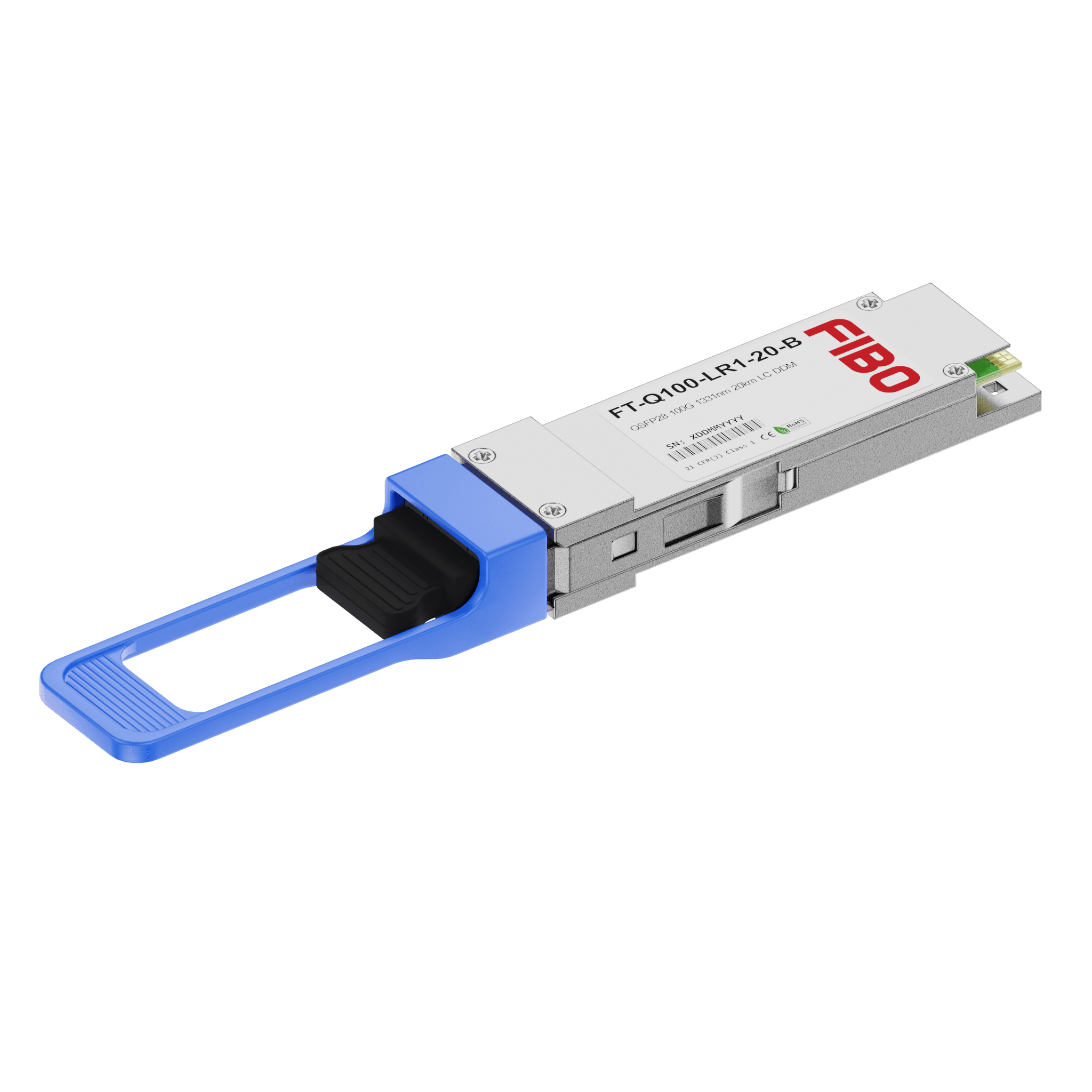100GBASE-LR1 QSFP28 модуль 1311/1291нм 20км