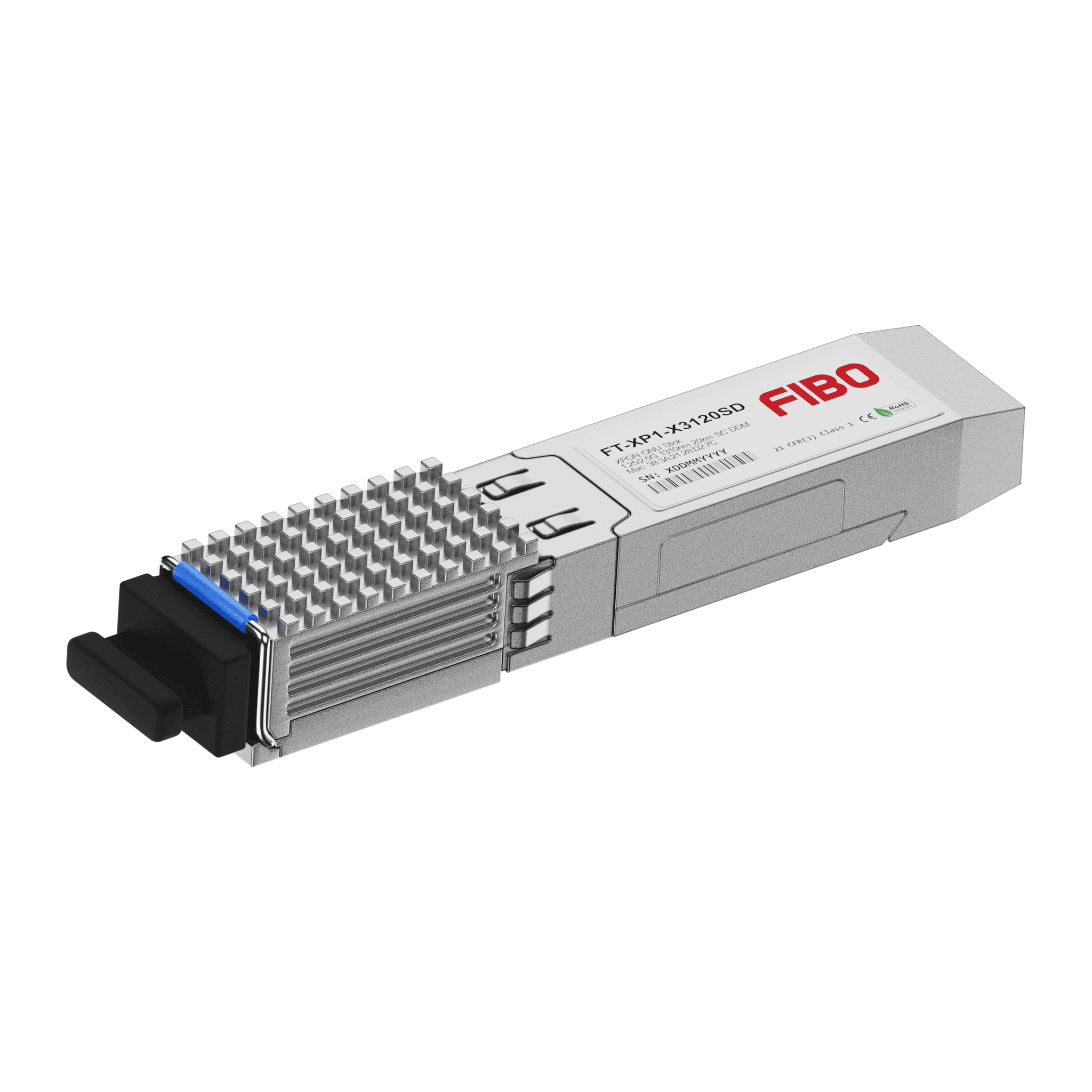 XPON SFP ONU STICK FT-XP1-X3120SD, Tx/Rx: 1.25Gbps - 1.25/2.5Gbps (DS) мощность 0,5-4 dBm, чувствительность -28 dBm, 20км, Tx 1310 нм, Rx1490 нм, SC