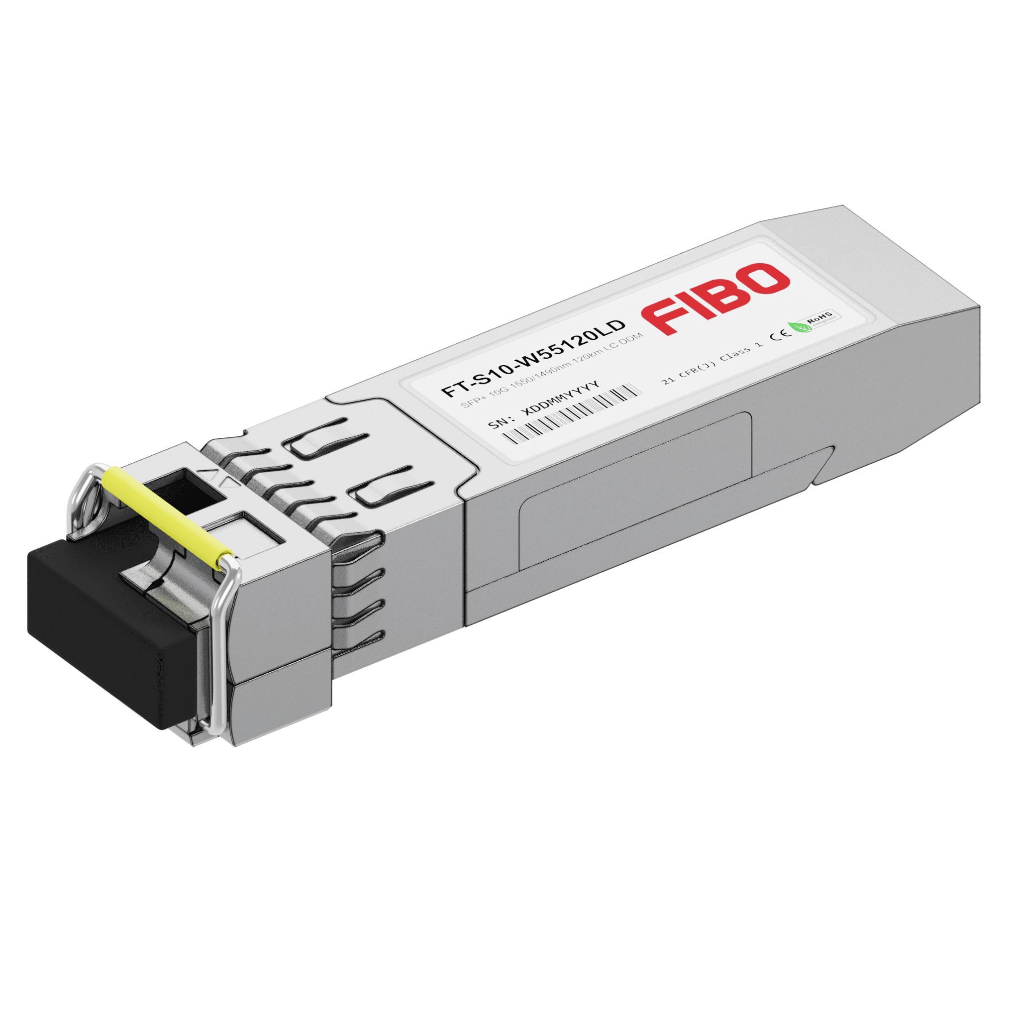10GBASE-BX120-D SFP+ модуль 1550/1490нм 120км