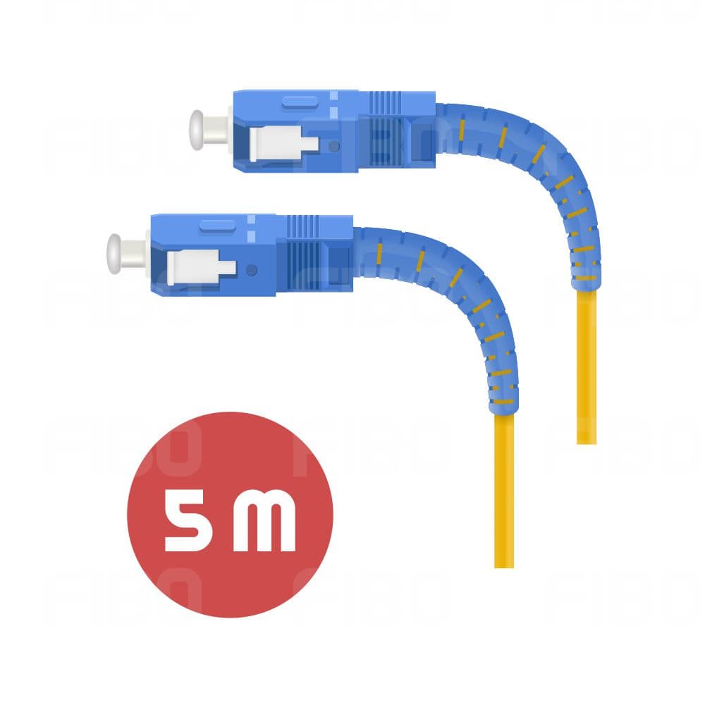 Патч-корд SC(UPC) - SC(UPC) SX SM G.652D 3мм LSZH - 5м