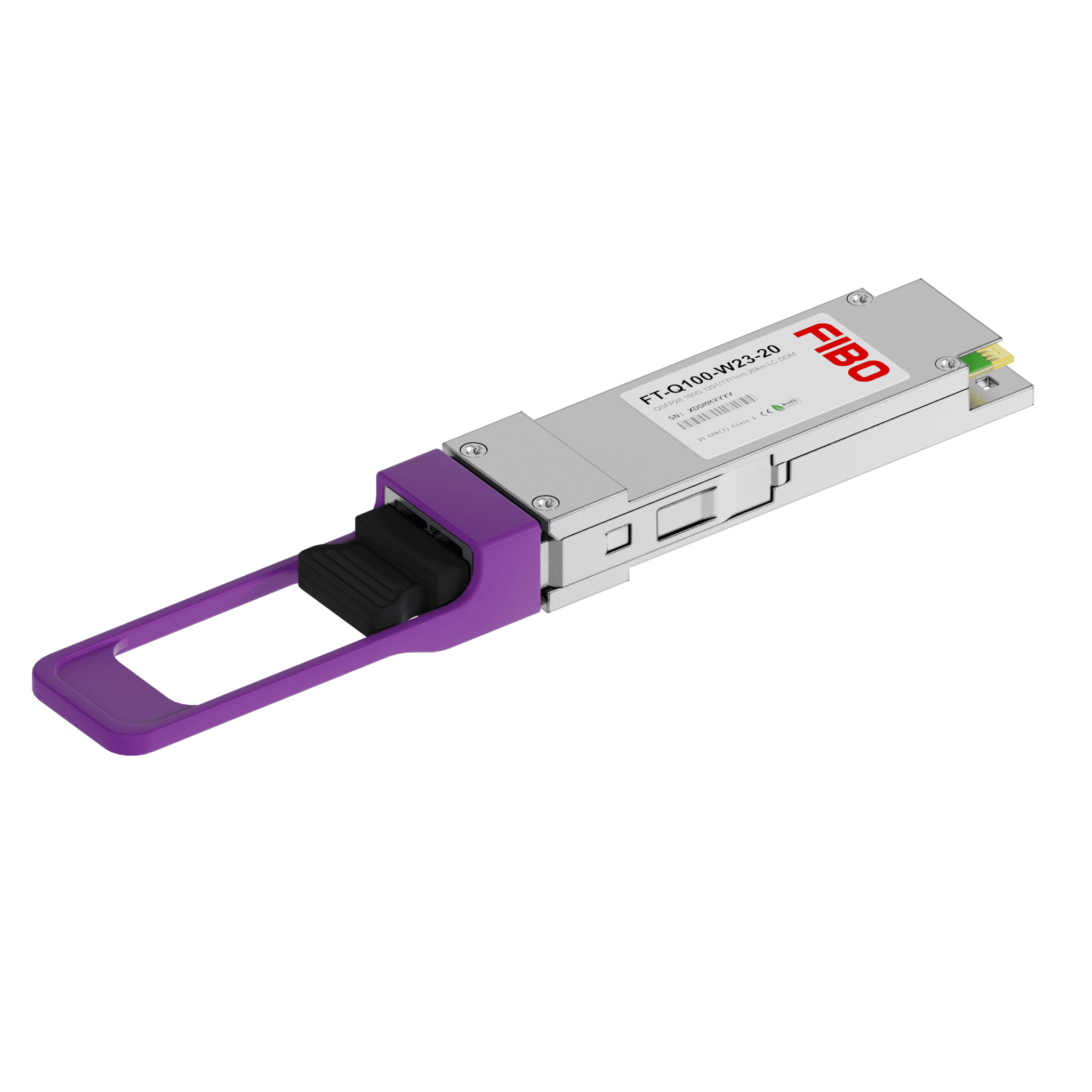 100GBASE-LR1 QSFP28 модуль 1291нм/1311нм 20км