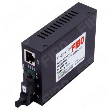 FT-120A-Dip WDM медиаконвертер 10/100Base-TX/100Base-FX 1310/1550 нм #1