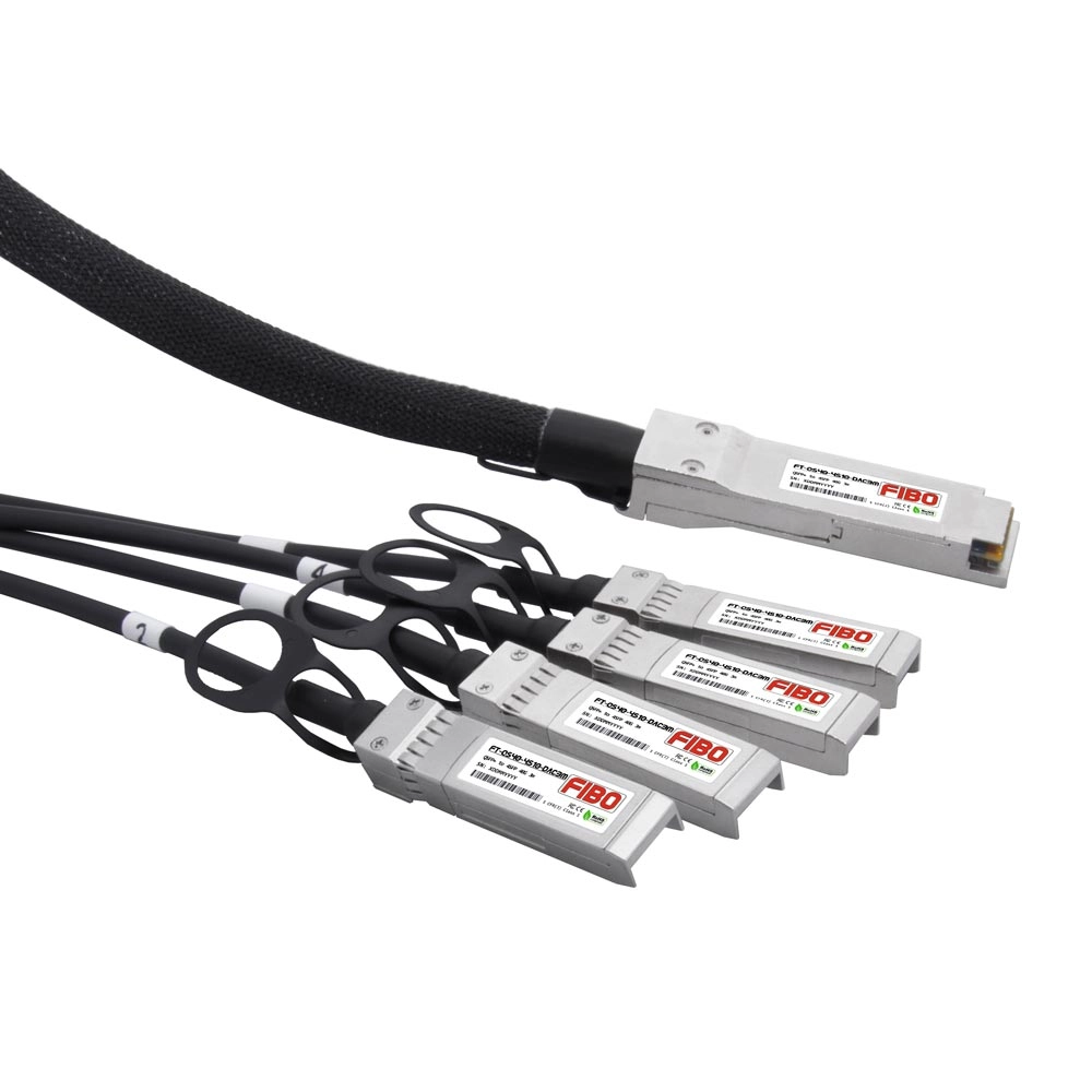 Check Point  совместимый 40G QSP+ в 4SFP+ 3м BREAKOUT DAC (Passive Direct Attach Copper Breakout Cable) #1